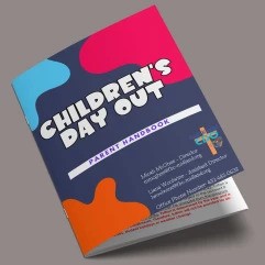 colorful book with title Childrens Day Out