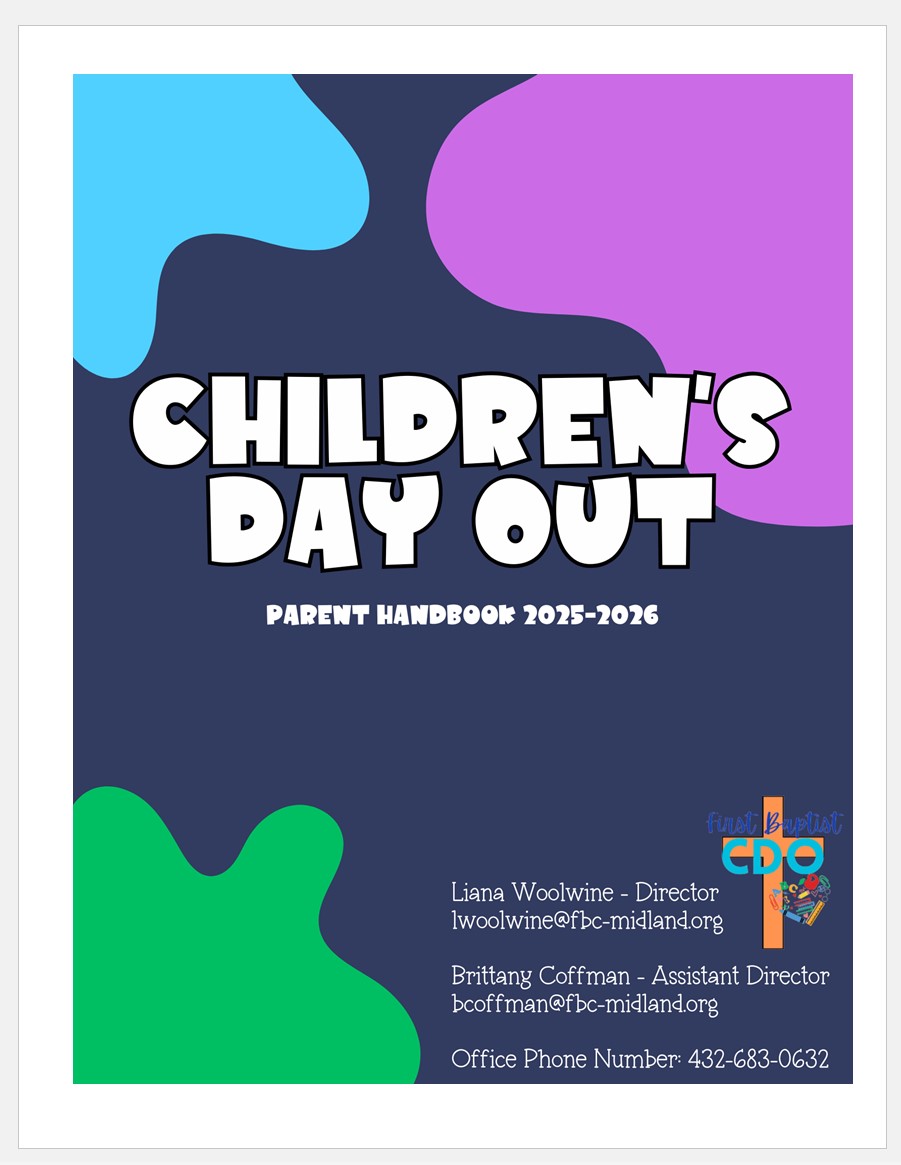 colorful book with title Childrens Day Out